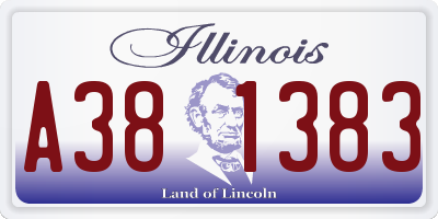 IL license plate A381383