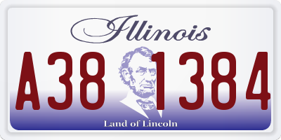 IL license plate A381384