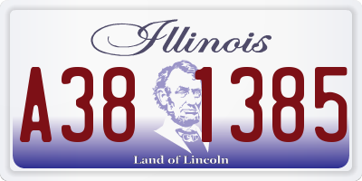 IL license plate A381385