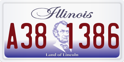 IL license plate A381386