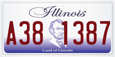 IL license plate A381387