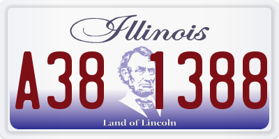 IL license plate A381388