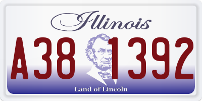 IL license plate A381392