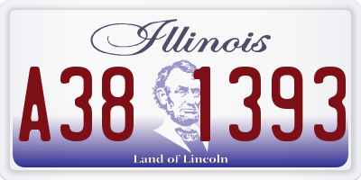 IL license plate A381393