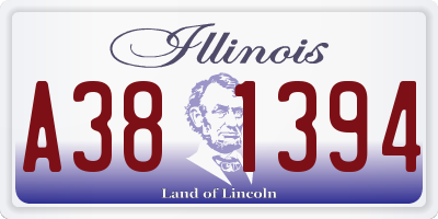 IL license plate A381394