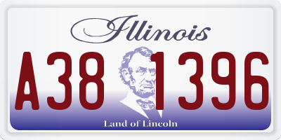 IL license plate A381396