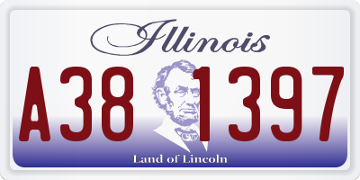 IL license plate A381397
