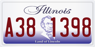 IL license plate A381398