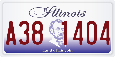 IL license plate A381404