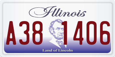 IL license plate A381406
