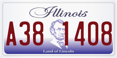 IL license plate A381408