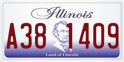 IL license plate A381409