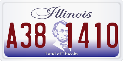 IL license plate A381410