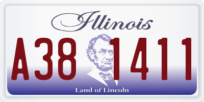 IL license plate A381411