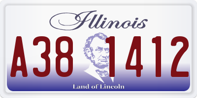 IL license plate A381412