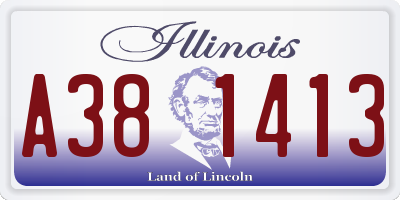 IL license plate A381413