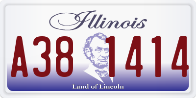 IL license plate A381414