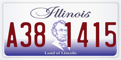 IL license plate A381415