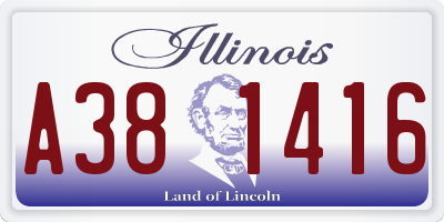 IL license plate A381416