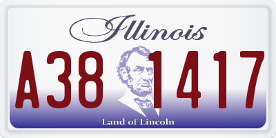 IL license plate A381417