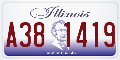 IL license plate A381419