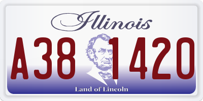 IL license plate A381420