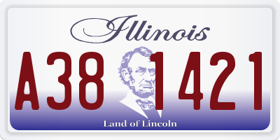 IL license plate A381421