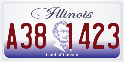 IL license plate A381423