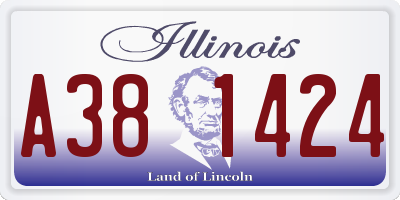 IL license plate A381424