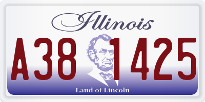 IL license plate A381425