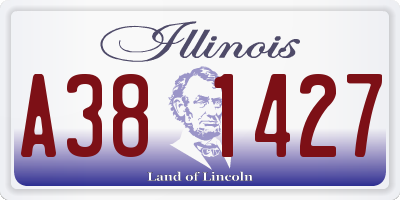 IL license plate A381427