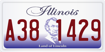 IL license plate A381429