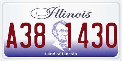 IL license plate A381430