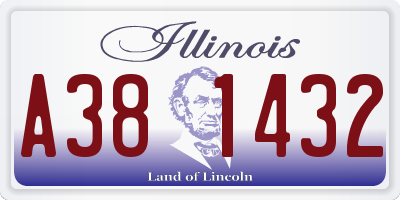 IL license plate A381432