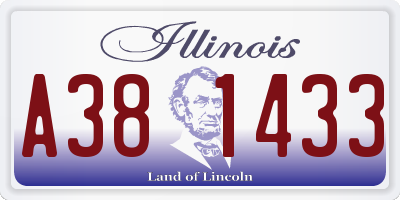 IL license plate A381433