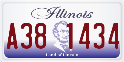 IL license plate A381434