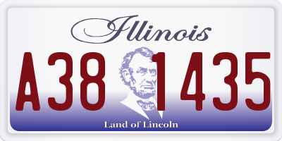 IL license plate A381435