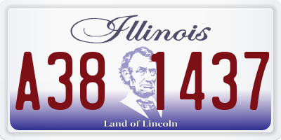 IL license plate A381437