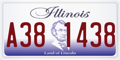IL license plate A381438