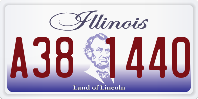 IL license plate A381440