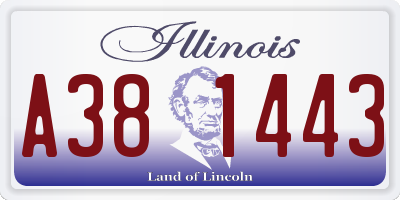 IL license plate A381443