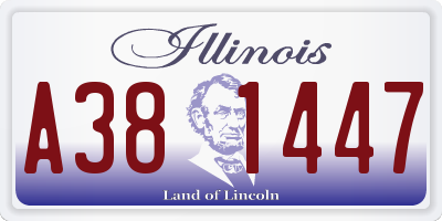 IL license plate A381447