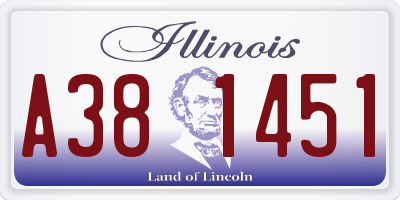 IL license plate A381451