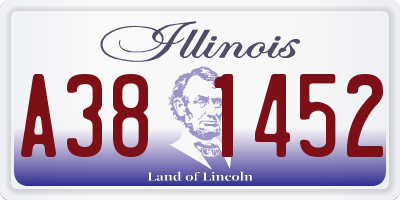 IL license plate A381452