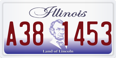 IL license plate A381453