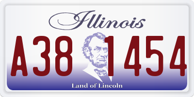 IL license plate A381454