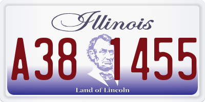 IL license plate A381455