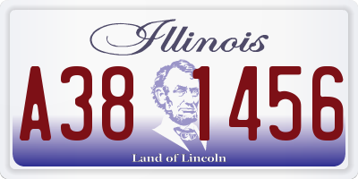 IL license plate A381456