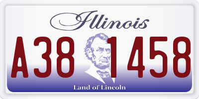 IL license plate A381458