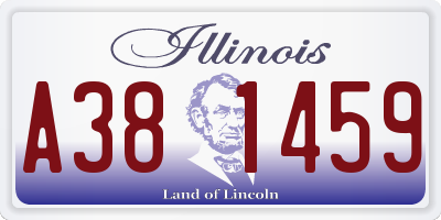 IL license plate A381459